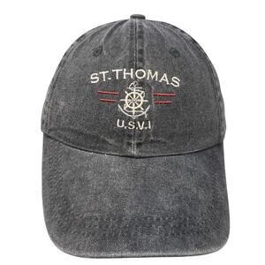 St. Thomas USVI Slideback Baseball Cap Gray One Size Adjustable South Athletics